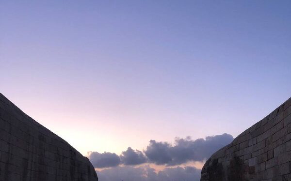 Between the Paws of The Sphinx looking directly East.
