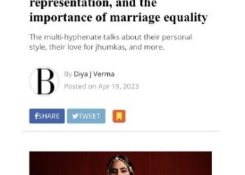 Brides Today is an online magazine. It's target audience are Indian 'brides'. Here we have a particularly hairy and masc…