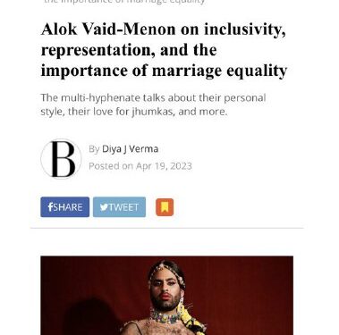 Brides Today is an online magazine. It's target audience are Indian 'brides'. Here we have a particularly hairy and masc…
