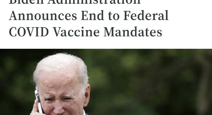 Breaking: Fake President Joe Biden’s administration is going to end a slew of COVID-19 vaccine mandates, including its r…