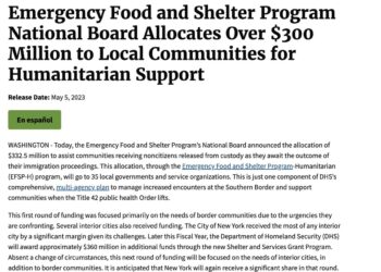 Daniel Baldwin (@baldwin_daniel_): “Joe Biden’s DHS announced it was allocating $332.5 million to local governments and service organizations to support illegal aliens. This is in preparation of Title 42 ending. Biden is not interested in expelling illegal migrants. He welcomes and accommodates them.”