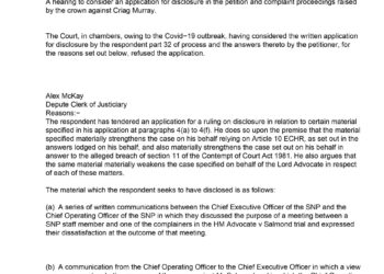 Let Nobody Ever State Again There Is No Evidence of the Conspiracy Against Alex Salmond