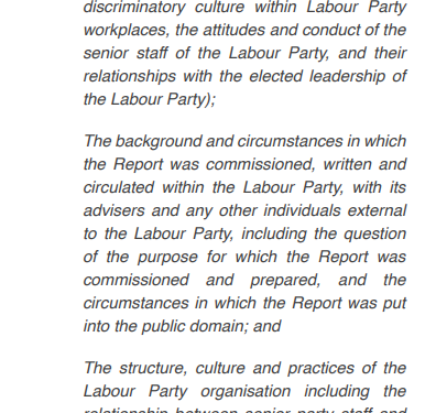 The Forde Report and the Labour Right
