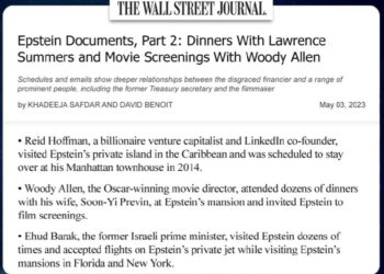 The Wall Street Journal is now basically admitting that Epstein was a Mossad agent sent to blackmail powerful US men.The…