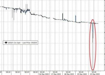 Turkish Lira Flash Crashes To Record Low On Goldman’s Dire Central Bank Outlook