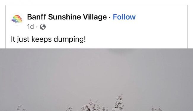 🇨🇦 Banff, Alberta which was on fire a few weeks ago is now blanketed in snow.