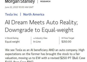 Morgan Stanley Raises Tesla Price Target To $250 While Downgrading Stock To Equal Weight