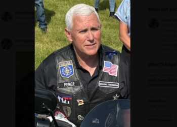 NOT FOOLING ANYONE: Mike Pence Shows Up at Iowa Event for Presidential Candidates on a Motorcycle in a Leather Jacket | The Gateway Pundit