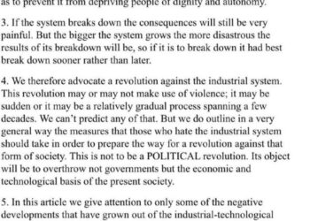 Read the full manifesto here: https://www.washingtonpost.com/wp-srv/national/longterm/unabomber/manifesto.text.htmRead t…