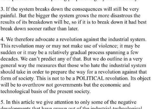 Read the full manifesto here: https://www.washingtonpost.com/wp-srv/national/longterm/unabomber/manifesto.text.htmRead t…