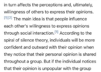 Wickedpedia: https://en.wikipedia.org/wiki/Spiral_of_silence