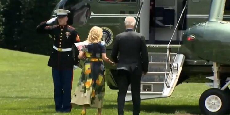 Biden Takes No Questions And Fails to Salute Marine as He Retreats to Camp David For Another Vacation (VIDEO) | The Gateway Pundit | by Cristina Laila