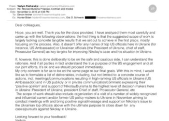 Burisma Exec Discussed Expectations of ‘High-Ranking US Officials in Ukraine’ with Hunter Biden