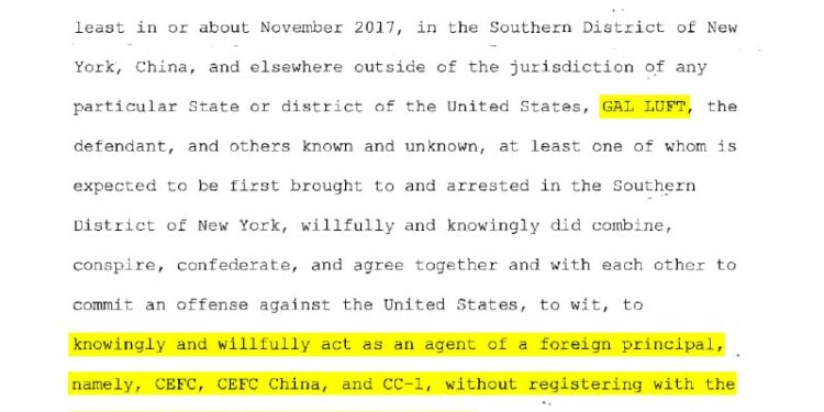 In a stunning twist, the Biden DOJ indicts Dr. Gal Luft, a Biden corruption whistleblower, for not registering as an age…