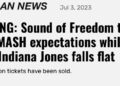 Sound of Freedom ticket pre-sales defeat Disney’s Indiana Jones, skyrocketing to $10 million ahead of the film’s July 4t…