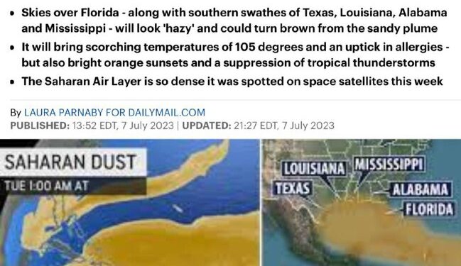 They’re going to use a dust cloud cover story to spray toxic chemicals on five states including  Florida.