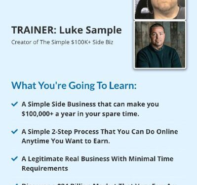 We are offering a Free Side Business Training this upcoming Sunday at 4pm EST. It has been a couple years since we did t…