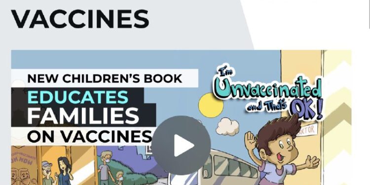 Winning! https://thehighwire.com/ark-videos/new-childrens-book-educates-families-on-vaccines/