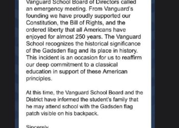 🚨🚨BREAKING: The Vanguard School District backs Jaiden and the Gadsden flag:“The Vanguard School District recognizes th…