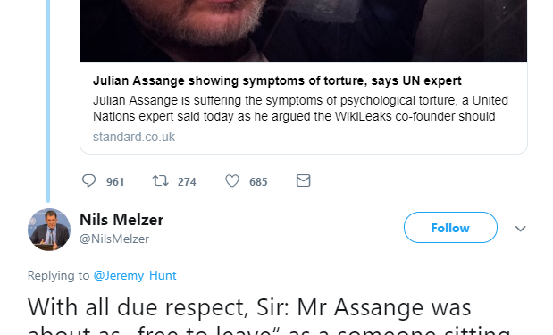 Jeremy Hunt Works That Rogue State Status