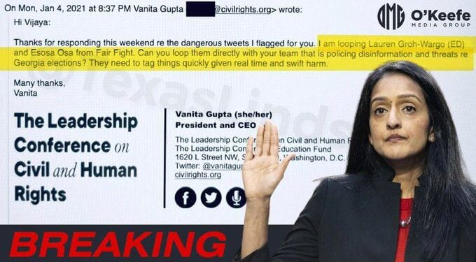 O’Keefe: Biden’s No. 3 DOJ Pick Demanded Twitter Censor Project Veritas’s Undercover Reporting on Illegal Voter Registration in Fulton County | The Gateway Pundit