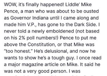 Trump on Judas Pence