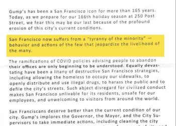 “Unlivable” – Iconic San Fran Business Blasts Democrats For “Litany Of Destructive” Policies