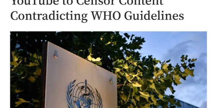 https://www.theepochtimes.com/article/youtube-to-censor-content-contradicting-who-guidelines-5472977