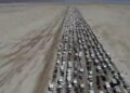 BURNING MAN MAYHEM: ‘Burners’ Brawl During Exodus From Muddy Hellhole, Playa Completely Trashed, Attendees Complain of Chemical Burns on Their Feet | The Gateway Pundit