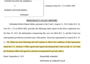 Hunter Biden's attorneys respond to the news of the pending gun charge – The Diversion Agreement is valid, Hunter "will…