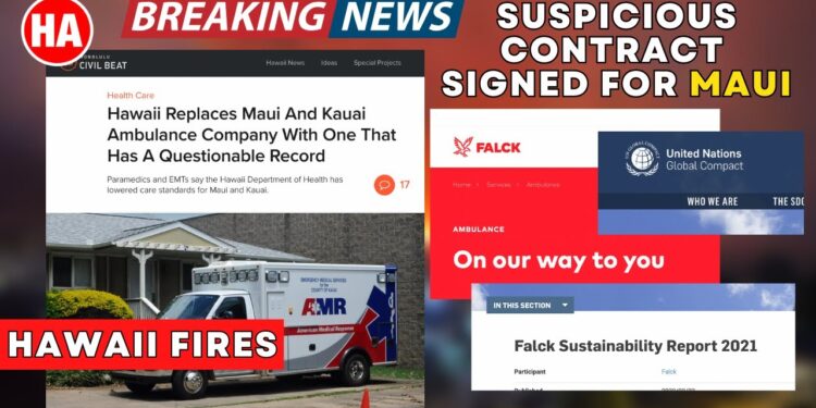 MAUI Replaces AMERICAN AMBULANCE COMPANY with NEW WORLD DIS-ORDER COMPANY!!