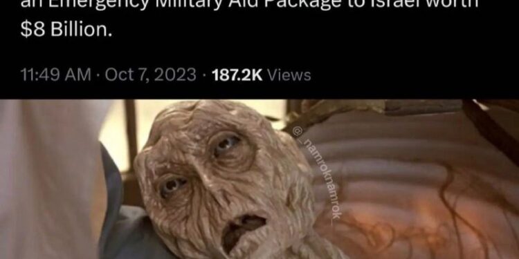 $6 billion to Iran, who funds Hamas. Then $8 billion to Israel. See how that works? The Military Industrial Complex cont…