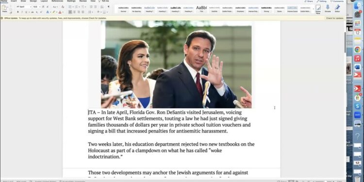 LOOK at this DESANTIS –ISRAEL CONNECTION