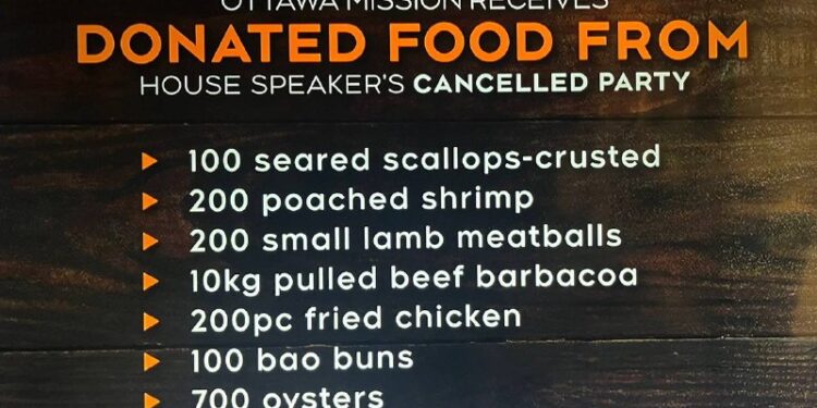 🇨🇦 With Speaker of the House Rota’s resignation came the cancellation of his garden party. This was the menu. Meanwhil…