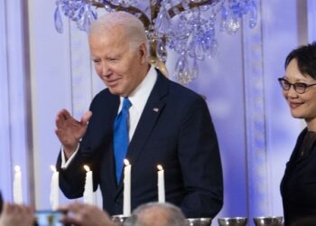 Biden Slams ‘Surge’ in Antisemitism During WH Hanukkah Reception