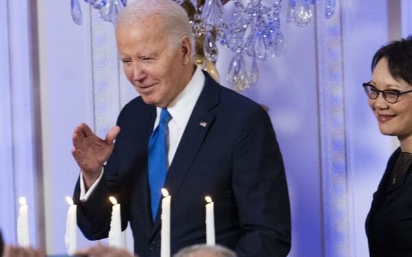 Biden Slams ‘Surge’ in Antisemitism During WH Hanukkah Reception