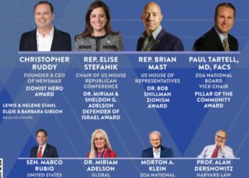 ZOA to Honor Ruddy, Stefanik at Fla. Awards Dinner