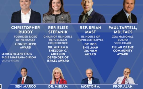 ZOA to Honor Ruddy, Stefanik at Fla. Awards Dinner